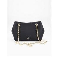 Calvin Klein Jeans Women/'s MNML MNGRM CHN SHLDR LV04F3205G Crossover, Black (Black), One Size