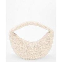 Calvin Klein Teddy Sherpa Ck Large Shoulder Bag - Natural