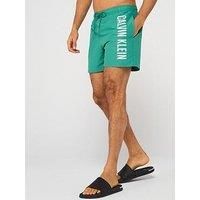 Calvin Klein Men/'s Medium Drawstring LV00N61092 Boardshorts, Green (Wild Green), S
