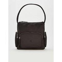 Calvin Klein Nylon Satchelsea Boot With Side Pockets - Black