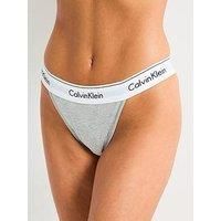 Calvin Klein Modern Cotton high leg tanga in grey
