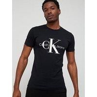 Calvin Klein Jeans Men/'s Core Monogram Slim Tee T Shirt, Ck Black, XXL UK