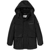Calvin Klein Jeans  BACK TO SCHOOL JACKET  boys's Children's Parka in Black