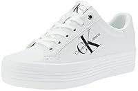 Calvin Klein Women/'s Vulc Flatform Laceup Low LTH Vulcanized Sneaker, Bright White, 5 UK