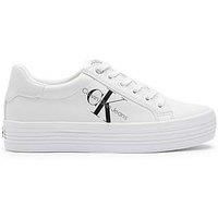 Calvin Klein Jeans  VULC FLATFORM LACEUP  women's Shoes (Trainers) in White