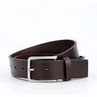 Calvin Klein Oiled Grain 35Mm Leather Belt - Dark Brown