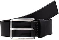 Calvin Klein Men Belt Warmth Oiled Grain 3.5 cm Leather, Black (Ck Black), 37,4 inches