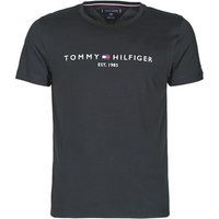 Tommy Hilfiger Men's Tommy Logo Tee T-Shirt, Black (Jet Black Base), XX-Large