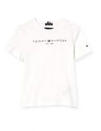 Tommy Hilfiger Boy's Essential TEE S/S Shirt, White, 7