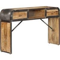 Solid Mango Wood Sideboard 120x30x75cm Storage Cabinet Organiser Unit vidaXL