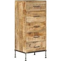 Vidaxl Chest Of Drawers 45X35X106 Cm Solid Mango Wood