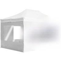 vidaXL Professional Folding Party Tent With Walls Aluminium 4.5X3 M - White