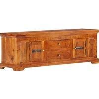 Solid Acacia Wood TV Cabinet 2 Drawers Sideboard Stand Hifi vidaXL