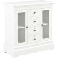vidaXL Sideboard White 70x28x70 cm Solid Pine Wood