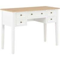 Vidaxl Writing Desk White 109 5X45X77 5 Cm Wood