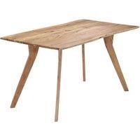 Vidaxl Dining Table 140X80X76 Cm Solid Acacia Wood