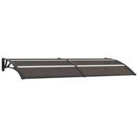 vidaXL Weather Resistant Door Canopy - Elegant Design in Black 240x80 cm with Durable Polycarbonate Sheets, ABS Brackets and Aluminium Strips