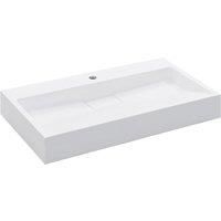 vidaXL Wash Basin Mineral Cast/Marble Cast - White