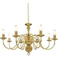 vidaXL Chandelier Golden 8 x E14 Bulbs