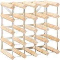 Vidaxl Wine Rack For 20 Bottles Solid Pinewood