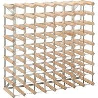 vidaXL Solid Pinewood Wine Rack - Modern Design for 72 Bottles, Easy to Assemble, Rustic Charm Aesthetic - Durable with Galvanised Steel - Ideal Wine Lovers Gift