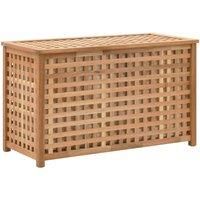 Solid Walnut Wood Laundry Chest Indoor Natural Removable Storage Boxes vidaXL