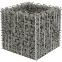 Gabion Raised Bed Galvanised Steel 50x50x50 cm Stone Basket