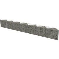 Gabion Wall Galvanised Steel Stone Basket Raised Bed Cage Multi Sizes vidaXL