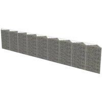 vidaXL Gabion Wall Galvanised Steel 630x30x100 cm