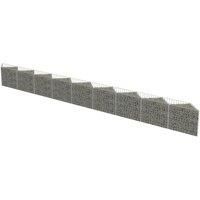 Vidaxl Gabion Wall Galvanised Steel 630X30X50 Cm