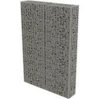 Vidaxl Gabion Wall With Covers Galvanised Steel 100X20X150 cm