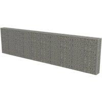Gabion Wall with Covers Galvanised Steel Patio Stone Basket Multi Sizes vidaXL