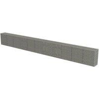 vidaXL Gabion Wall with Covers Galvanised Steel 900x50x100cm Stone Basket