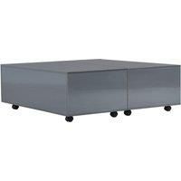 vidaXL Coffee Table High Gloss Grey 100x100x35 cm