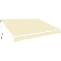Vidaxl Folding Awning Manual Operated 600 Cm Cream