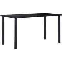 Dining Table Black Tempered Glass Dinner Kitchen Furniture Multi Sizes vidaXL