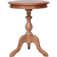 vidaXL Solid Mahogany Wood Side Table - Round Design, Elegant Charm, Sturdy Construction for Hall Cabinet Use, Easy Maintenance