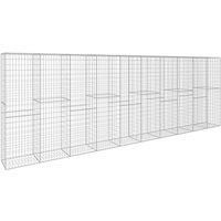 Vidaxl Gabion Wall With Cover Galvanised Steel 600X50X200 Cm