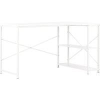 vidaXL Computer Desk L-Shaped Home Office Laptop PC Corner Study Table Writing Desk Workstation Furniture White 120x72x70cm