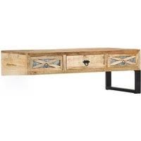 vidaXL Coffee Table- Industrial style Solid Mango Wood with Steady Galvanised Steel Legs and 3 Spacious Drawers.