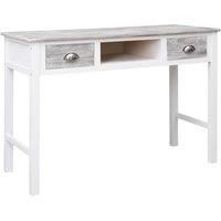Wooden Writing Desk with 2 Drawers and Open Compartment  Multi Colours vidaXL
