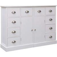 Sideboard with 10 Drawers Console Table Storage Cabinet Cupboard Wood vidaXL