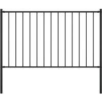 Fence Screen with Posts Powder-coated Steel Multi Sizes Multi Colours vidaXL