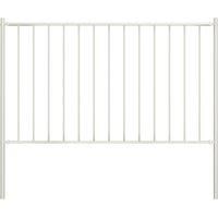 Vidaxl Fence Panel With Posts Powder-coated Steel 1.7X1.25 M White