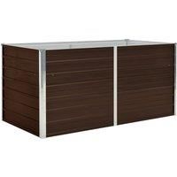 Vidaxl Raised Garden Bed Brown 160x80x77cm Galvanised Steel