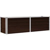 Vidaxl Garden Raised Bed Brown 160x40x45cm Galvanised Steel