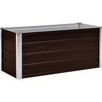vidaXL Garden Raised Bed Brown 100x40x45 cm Galvanised Steel