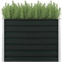 Raised Garden Bed Outdoor Pot Vegetable Planter Bed Galvanised Steel vidaXL