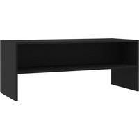 vidaXL TV Cabinet with Open Compartment Living Room Sideboard Lowboard HiFi Stand Unit Entertainment Centre Black 100x40x40cm Chipboard