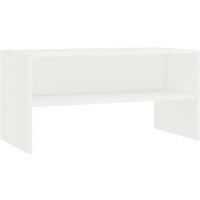 vidaXL TV Cabinet with Open Compartment Living Room Sideboard Home Furniture HiFi Stand Unit Entertainment Centre White Engineered Wood